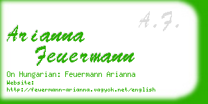 arianna feuermann business card